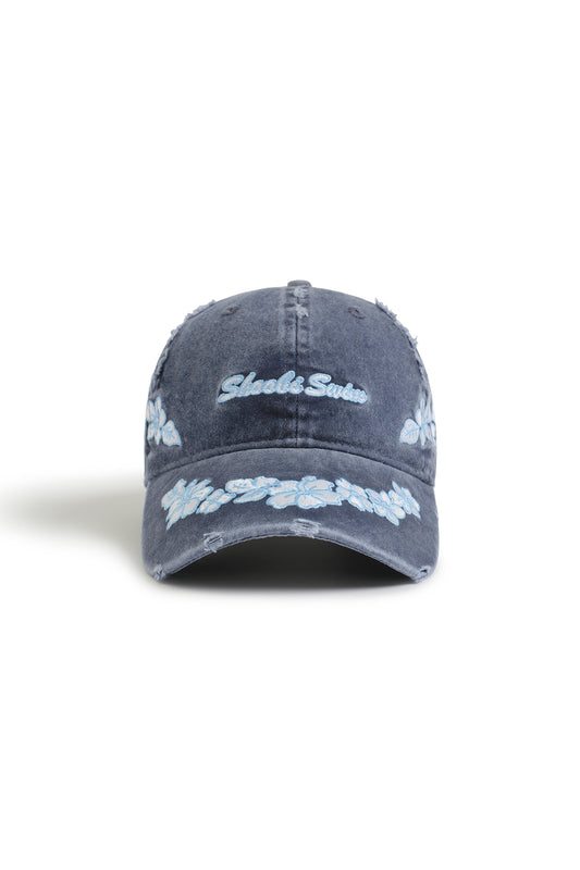 Distressed Hibiscus Hat